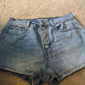 High Waisted Jean Booty Shorts